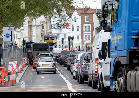 Il centro di Bristol problemi di traffico England Regno Unito Foto Stock