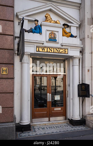 Twinings negozio di tè e museo su Strand, Londra, Regno Unito Foto Stock