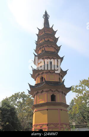 Twin Shauangta tempio pagoda in Suzhou Cina Foto Stock