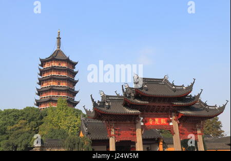Tempio del nord pagoda in Suzhou Cina Foto Stock