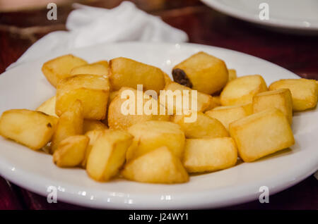 Patatas bianche senza la salsa. Foto Stock