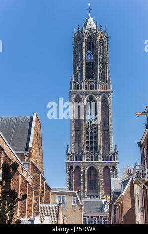 Chiesa torre Domtoren nel centro storico di Utrecht, Paesi Bassi Foto Stock