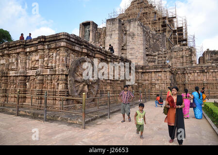 Sun Konark Temple, Puri, Orissa, India Foto Stock