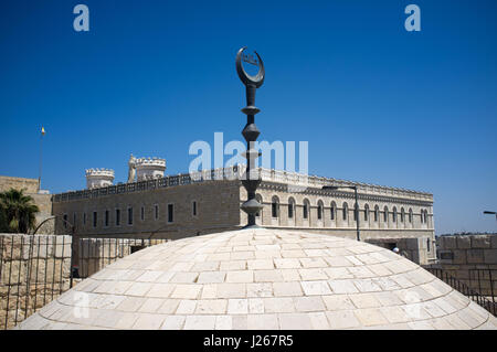 Antica città vista da pareti perimetrali. Gerusalemme, Israele. Foto Stock