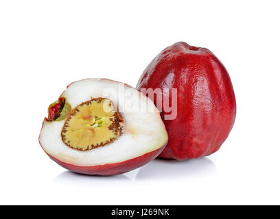 Pomerac, Malay apple, isolati su sfondo bianco Foto Stock