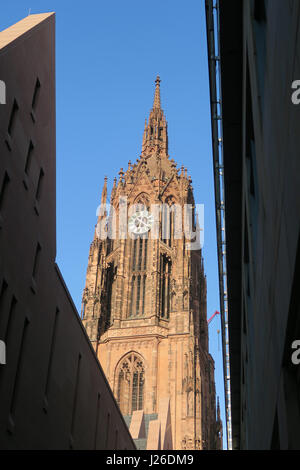 La Cattedrale imperiale di San Bartolomeo a Frankfurt am Main, Germania, Europa Foto Stock