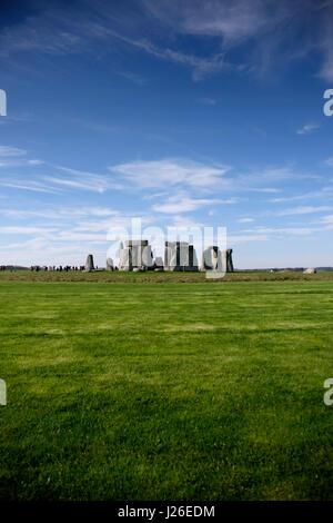 Stonehenge monumento preistorico nel Wiltshire, Inghilterra Foto Stock