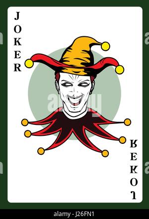 Joker carta da gioco Illustrazione Vettoriale