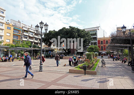 Plaza de la Constitucion (Piazza della Costituzione), Fuengirola, Spagna Foto Stock