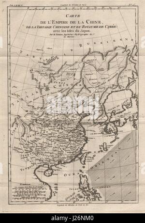 "Carte de l'Empire de la lombata…". Cina, Corea Mongolia Tartary. BONNE 1780 mappa Foto Stock