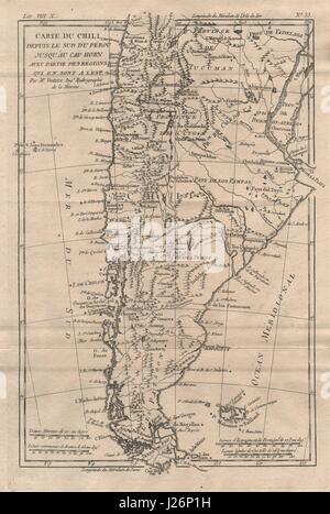 "Carte du Chili, depuis le Sud du Pérou jusqu'au Cap Horn…' Cile BONNE 1780 mappa Foto Stock