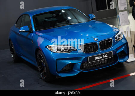 Belgrado, Serbia - Marzo 23, 2017: nuova BMW M2 Coupe presentato a Belgrado 53th International Motor Show - MSA (OICA). Foto Stock