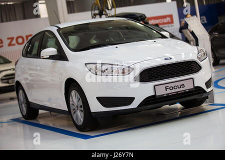 Belgrado, Serbia - Marzo 23, 2017: Nuova Ford Focus presentato a Belgrado 53th International Motor Show - MSA (OICA). Foto Stock