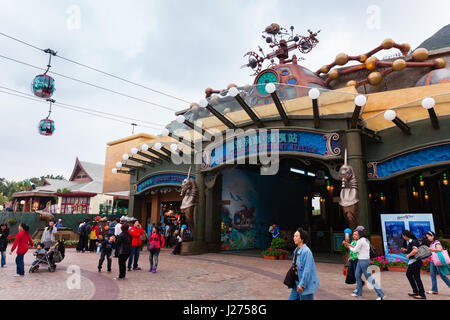 HONG KONG, 5 aprile 2011 - Ocean Express stazione waterfront, Ocean Park Hong Kong. Foto Stock