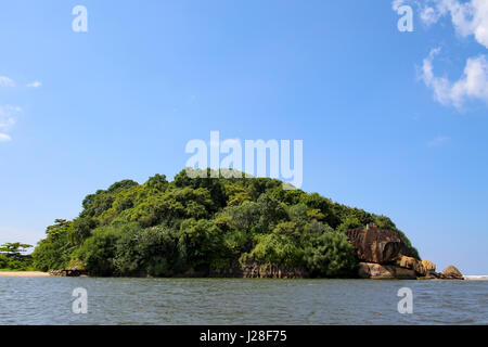 Sri Lanka, provincia occidentale, Kalutara, piccola penisola a Bentota Fiume Fiume Foto Stock