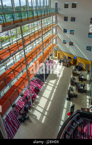 Area ricevimento presso Radisson Blu Airport hotel a Londra Stansted Foto Stock