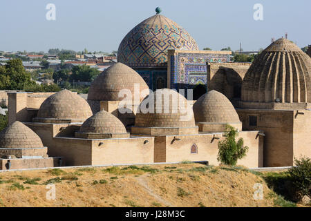 Uzbekistan, Samarcanda, Tomba comune Shohizinda, più importante necropoli dell Asia centrale dal 9 - 19th, patrimonio culturale mondiale dell UNESCO Foto Stock