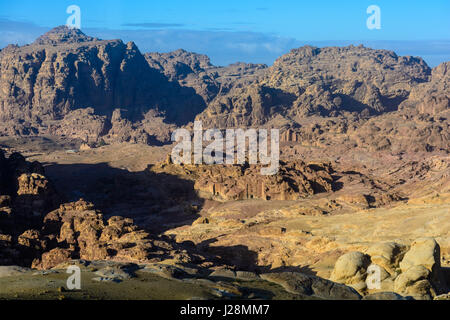 Giordania, Ma'an Gouvernement, Petra District, la leggendaria rock città di Petra, attrazione principale: "Tesoro casa del Faraone", patrimonio mondiale dell UNESCO Foto Stock