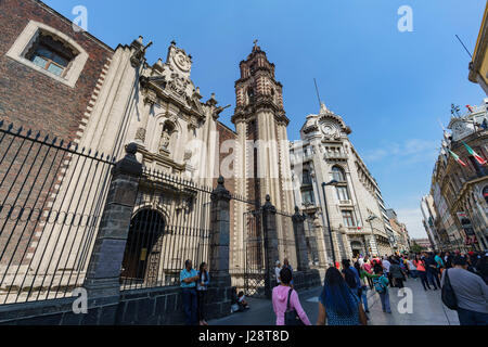 Città del Messico, Feb 18: San Felipe Neri Tempio (l'Profesa) su FEB 18, 2017 a Città del Messico Foto Stock