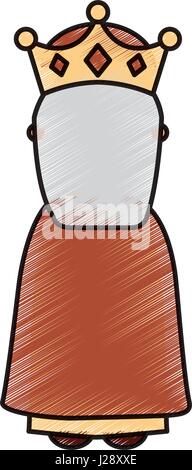 Re Mago figura indietro Illustrazione Vettoriale