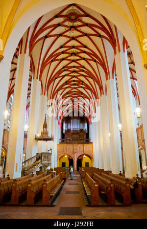 Thomskirche, chiesa di San Tommaso, Altstadt, città vecchia, Lipsia, Sassonia, Germania Foto Stock