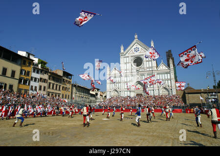 Il calcio storico fiorentino,Firenze Italia Foto Stock