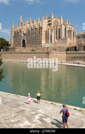 La Seu Cathedral in Palma de Maiorca, SPAGNA Foto Stock