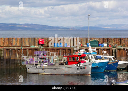 Carradale villaggio sul lato Est di Kintyre, affacciato sul Kilbrannan Sound e la costa occidentale dell'isola di Arran nel Firth of Clyde,Scozia Scotland Foto Stock