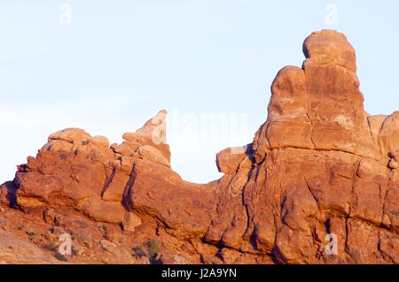 Scogliere rocciose nei pressi di Moab, Utah, Stati Uniti d'America. Foto Stock