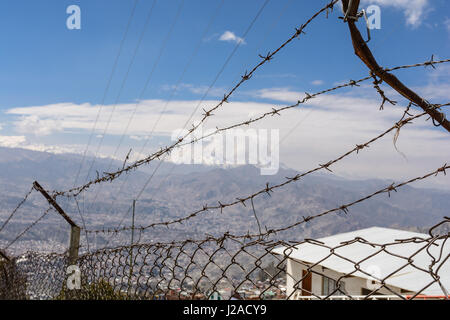 Bolivia, Departamento de La Paz El Alto, il povero città", che si trova ad una altitudine di 4100 m sull'Altiplano sopra la caldaia di La Paz Foto Stock