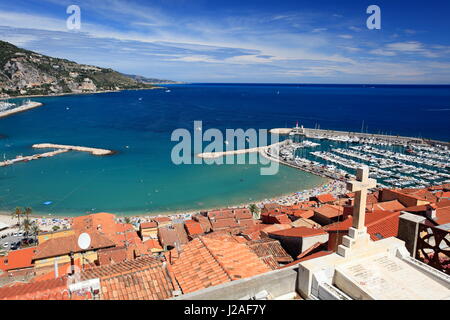 Mentone, Alpes Maritimes Costa Azzurra, Cote d'Azur, in Francia, in Europa Foto Stock