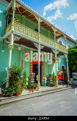 Pinang Peranakan, il palazzo è un museo che contiene oggetti di antiquariato e la presentazione in dogana Peranakans, design di interni e di stili di vita, della Malaysia Foto Stock