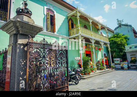 Pinang Peranakan, il palazzo è un museo che contiene oggetti di antiquariato e la presentazione in dogana Peranakans, design di interni e di stili di vita, della Malaysia Foto Stock