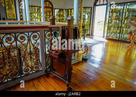 Pinang Peranakan Mansion, il museo espone Peranakans doganale, interior design e stili di vita, della Malaysia Foto Stock