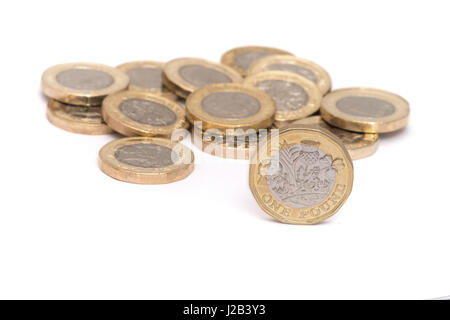 Nuovo cancelletto monete, monetario britannico Foto Stock
