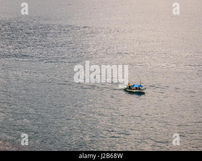 Fisherman barca porta i turisti per un giro in Paraty, Rio de Janeiro, Brasile. Foto Stock