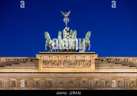 La Porta di Brandeburgo a Berlino, Germania, Foto Stock