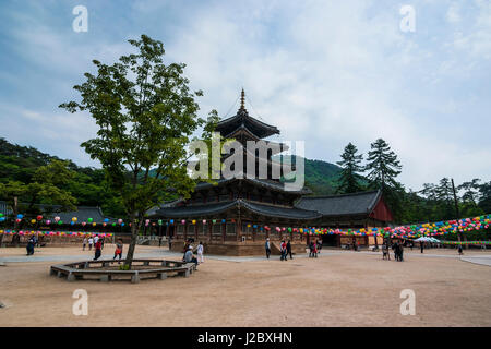 Beopjusa tempio complesso, Corea del Sud Foto Stock