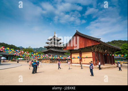 Beopjusa tempio complesso, Corea del Sud Foto Stock