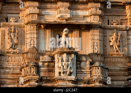 Bassorilievo. Chittaurgarh Cittadella. Vi secolo a. Il Rajasthan. India. Foto Stock