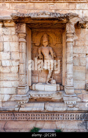 Bassorilievo. Chittaurgarh Cittadella. Vi secolo a. Il Rajasthan. India. Foto Stock