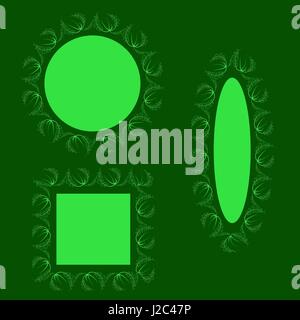 Estate lascia cornici decorative Illustrazione Vettoriale