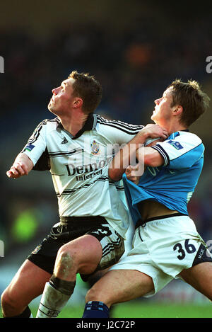 GEOFF HORSFIELD DANNY GRANVILL Manchester City V Fulham FC 16 Gennaio 2000 Foto Stock