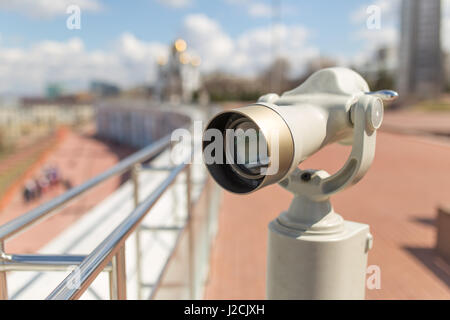 Osservazione fisso binocolo in sità close up Foto Stock