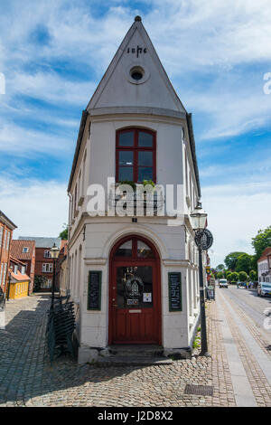 Poco monopolizzati casa in Ribe, Danimarca più antichi della città superstite, nello Jutland, Danimarca Foto Stock