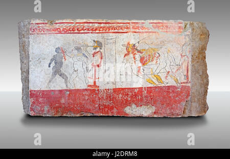 Lucano affresco dipinto della tomba . Paestrum, Andriuolo. Tomba 24. (370-360 BC ) Foto Stock