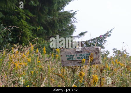 Habitat fragili, area segno chiuso Foto Stock