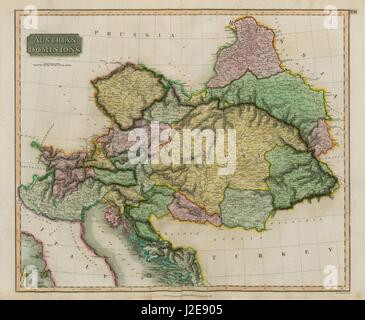 "Austriaco domini". Impero austriaco. Include la Galizia occidentale. THOMSON 1817 mappa Foto Stock