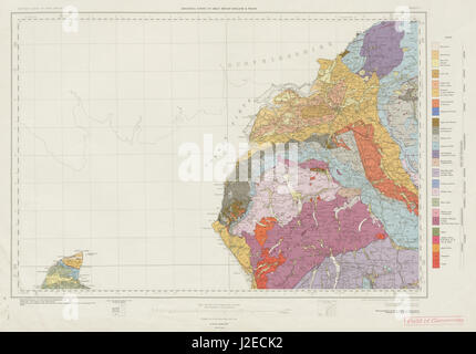 Servizio Geologico di Inghilterra e Galles. Il foglio 3. Lake District. Vintage map 1963 Foto Stock