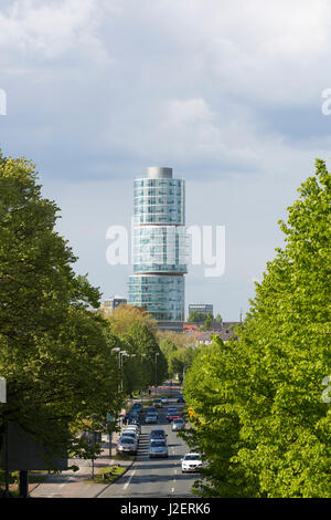 L'edificio dell'ufficio Exzenterhaus, architetto Gerhard Spangenberg, Bochum, Germania. Foto Stock